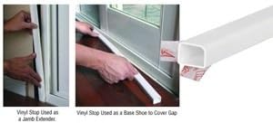 CRL White TrimQuick 1/2" x 3/4" Vinyl Stop - 12 ft Long