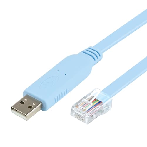 Mcbazel Cavo Console USB a RJ45 con chip FTDI, 1.8m per Cisco, Router, Switches, Supporto Windows7/8/8.1/10, mac, Linux