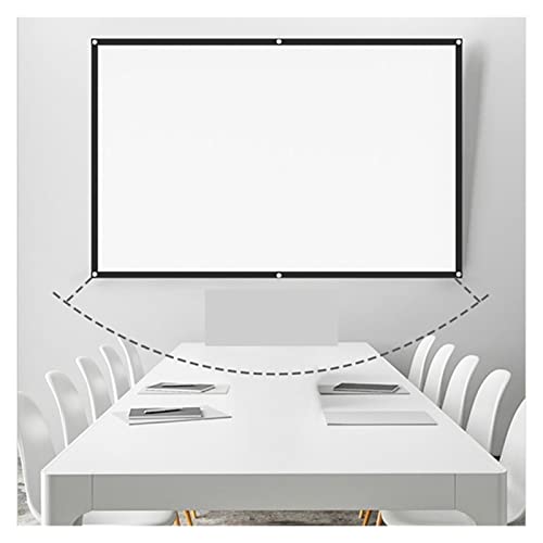 Pantalla de proyector para exteriores, 16:9 Pantalla de proyector portátil de alta densidad 100 Pantallas de proyección de cortina for proyector de oficina al aire libre en el hogar(150 inch)