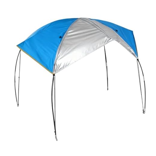 Floving 4-5 Personen Schlauchboot Sonnenschirm Inflatable Boat Segeln Markisendach Markise Obere Abdeckung Angelzelt (Hellblau)