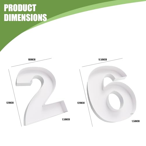 Image of 12 inch Fillable Number Paper Mache Cardboard Cutouts Sweet Charcuterie Board Tray(White, 26 Shape)
