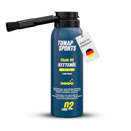 TUNAP SPORTS Kettenöl Ultimate Spray Edition 2025 125 ml | präzise Schmierung mit Pinsel | reduzierter Verschleiß & Reibung | materialverträglich | Made in Germany