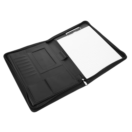 ARTIBETTER 1 Set Folder Zipper Bag Expanding Folders Clipboards Organization Folio Document Organizer Binder Portfolio Organizers Document Organizer Binder Professional Portfolio Paper Black