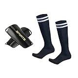 Soccer Shin Guards Kids Youth Over Knee Sleeves Shin Pads and Soccer Socks for 3-13 Years Old Boys a