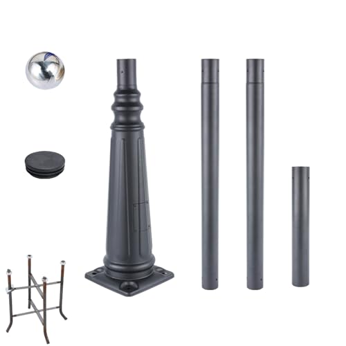 LYUCAYHQ Solar Light Pole 9ft 10ft 11ft 13ft Outdoor Lamp Post for Parking Lots Courtyards Streets Backyards Outdoor House - Durable Weather-Resistant Street Light Pole(300cm/10ft)