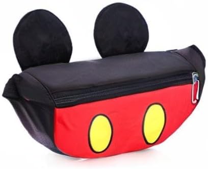 Toddlers Boys Girls Cartoon Fanny Pack Waist Pack Cute Canvas Crossbody Purse Handbag with Mouse Ears - Image 8