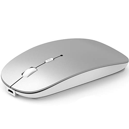 Misilmp Wireless Maus, Mini Mouse Zwei Modus Bluetooth,2.4GHz Wiederaufladbar Gaming Maus,Anpassbare Spielprofile, Ultraleicht, PC,Mac