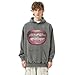 Cactus Pack Men's 3D Graphic Tooth Print Hooded Oversized Pure Cotton Vintage Featuring Front Pocket Long Sleeves Grey