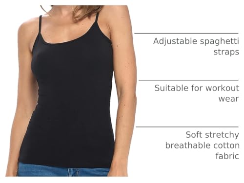 Image of Natural Uniforms Women's Camisole Tank Top-Breathable Cotton Stretch