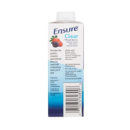 Ensure Clear Mixed Berry, 8 Ounce, New Recloseable Carton - Case Of 24 #TOP2