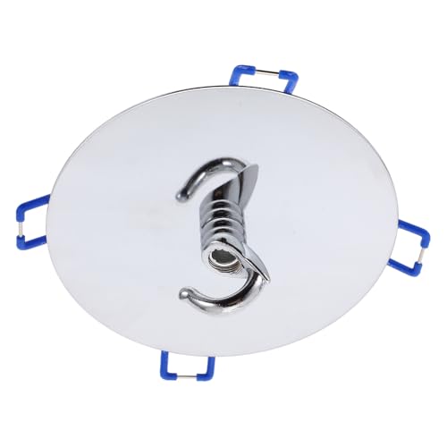 MUCKLILY Support de Fixation Plafonnier Rond 10 CM Chromé Socle d'Encastrement Suspendre Lumineuse Accessoire de Montage au Plafond pour Éclairage Intérieur Pièce pour Lampe Suspendue