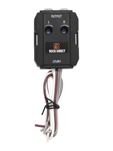 RD Line Output Converter Universal Car Bass Regulator Level Control, Rock Direct Car Stereo Audio Speak Delay Signal Hi-Low Converter for Auto Amp Subwoofer Amplifier CD Player High to Low Adapter2