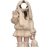 Jirai Kei Hoodie Skirt Set Jfashion Gyaru Cutecore Vkei Clothes Decora Fashion Shoujo Girl Jojifuku Mori Kei (Jacket + Skirt,Large)