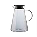 ZWEBY Przezroczysta lodówka woda dzbanek chłodzący czajnik szkło odporne na wysoką temperaturę domowy czajnik na zimną wodę do lemoniady, mrożonej herbaty (kolor: Szary, rozmiar: 9 x 22,5 x 13,8 cm)