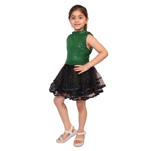 Image of Kaku Fancy Dresses Western Dance Top for Kids Halter Neck Top For Annual Function (ONLY TOP) - Skirt not included