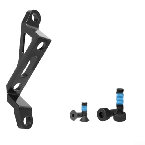 Cycling Brake Bracket Adapter, 180/160mm Post To Flat To Post Mount Brake Caliper Adapter, For Mountain Road Bike Disc Brake System Upgrade, 34Mm Mounting Holes, Black(180MM)