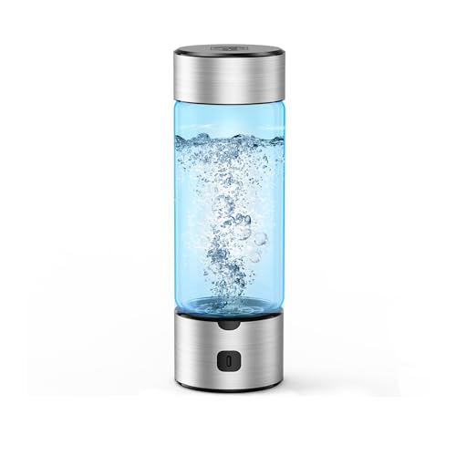 Hydrogen Water Bottle for Athletes 460ml Portable Hydrogen Generator with SPE/PEM Tech, Fast Rechargeable Ionizer for Gym, Workout Recovery, Energy Boost & Hydration
