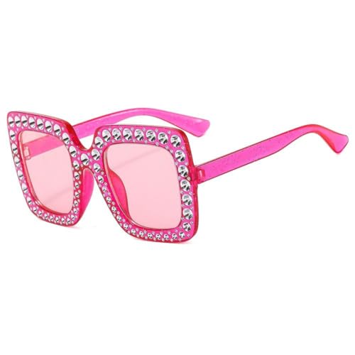 Lunettes de soleil surdimensionnées anti-éblouissement avec monture scintillante UV400
