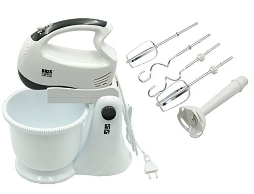 BASS POLSKA Küchenmaschine mit Schüssel und Stabmixer 700 , 5 Geschwindigkeiten, Küchenhelfer, aus Edelstahl… – Bild 4