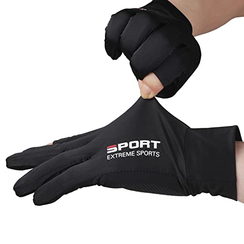 B Baosity Ice Silk Gloves Protector Portable Summer Half Finger Gloves Non Slip Gloves Half Fingers Summer Gloves Women For Cycling Outdoor Activities, Two Half Of Black #TOP4