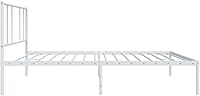 Vista 7 de Metal Bed Frame with Headboard Bed Frame Full Platform Bed Full Metal Bed Frames Full Bed Frame with Headboard Metal Bedframe White 39.4"x78.7