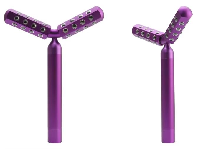 Rouleau de massage visage à 48 pierres effet drainant et tonifiant anti-teint terne
