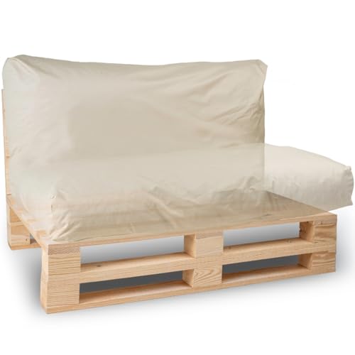 Bananair Coussin Palette Déhoussable, Tissu Imperméable et Anti-UV – Coussin 120x60 cm (Beige)