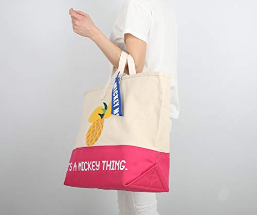 Lyla Raine Compatible with Cotton Canvas Bag Disney Mickey Mouse Women Oversized Travel Tote Bag (Pink) - Image 5