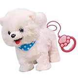 ECVGHD Fun Companion Electric Plush Toy Dog for That Walks Barks and Talks Ideal for Imaginative Play Activities Learning Toy