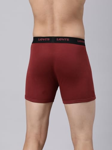 Image of Levi's 001 Classic Boxer Brief for Men | 100% Pure Cotton | Solid | Mid-Rise Men's Underwear | Anti-Roll Waistband | Durable Comfort with Extra Supportive Gusset | Functional Fly | Pack of 2