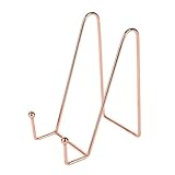 Applications larges : ce support en métal avec une construction solide et une jolie apparence est pratique, durable et stable. Ajustement parfait pour afficher vos œuvres d'art, collections, plats, cadres, etc. Ces chevalets d'affichage simples et petits comme ornements décoratifs mettent toujours l'accent sur votre pièce maîtresse, mais pas sur les supports en fer.