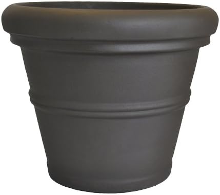 Tusco Products RR30ES Rolled Rim Collection Planter, 30'', Espresso – Set of 2