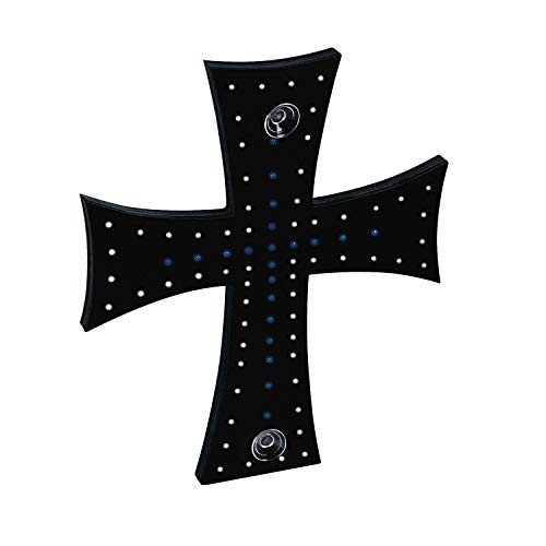 Croix a 81 LED pour camion - 24 V - Bleu et blanc