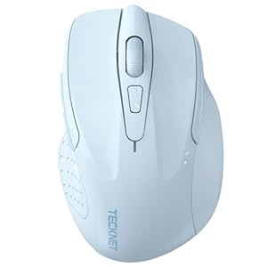 TECKNET Bluetooth Maus, 4800 DPI Kabellos Ergonomische Maus (Tri-Modi: BT 5.0/3.0+2.4G), 30 Monate Batterielaufzeit, Leise Funkmaus für Laptop PC Computer, Windows, Mac OS, Android