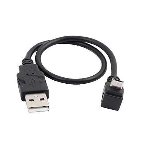New Lon0167 USB2.0 macho Destacados a 90 grados eficacia confiable hasta cable de carga de datos micro USB para teléfono tableta 30cm(id:0b7 1e 0c 990)
