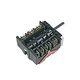  Backofenschalter Wahlschalter Schalter Backofen Herd EGO 46.25866.521 mit 6/4,6mmØ Normachse Steckzungen passend zu Candy Hoover 42814656 und 41003026 eingesetzt in fcp fpp fcs fst fco uvm