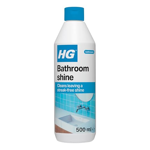 HG Bathroom Cleaner Shine Restorer, Bath Cleaner & Light Limescale Remover, Bathroom Floor Cleaner & Sink Cleaner, Bathtub Cleaner, Shower Spray Liquid & Toilet Cleaner - 500ml (Packing May Vary)