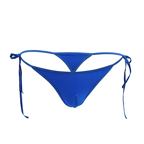Seitlich gebundene Tangas Herren Strings Männertanga Reizunterwäsche Sexy Dessous Erotische Herrenunterwäsche Gay Sexy Unterhosen Atmungsaktiv Sportunterwäsche Blau Einheitsgröße