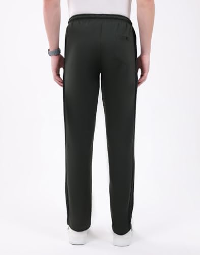 Image of Monte Carlo Men's Regular Fit Solid Track Pants | Drawstring Closure | Side Pocket Sports Lower | Comfortable & Stylish Lower for Men's
