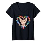 Questo design Paws Dye Heart Sphynx è perfetto per qualsiasi proprietario canadese di gatti senza pelo che ama gli Sphynx.