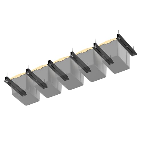 WALMANN Ceiling Tote Storage Rails, Heavy Duty Garage Ceiling Bin