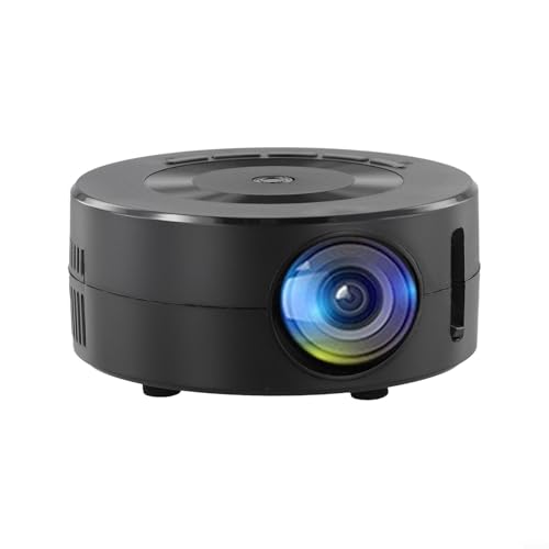 Fauhapyway YT200 Mini Proyector Portátil Smartphone Compatible Dispositivo de Entretenimiento Con Auricular Soporte Para Viajes En Casa Negro 110MM