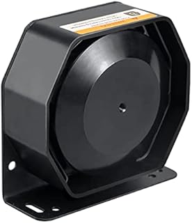 BooYu 200W Compact High-Performance PA Siren Horn Speaker [Ultra Slim] [8 Ohms] [125-135 dB] [IP66 Waterproof] [Capable with Any 100-200 Watt Siren] for Police Car, Ambulance, Fire, Engineer Vehicles