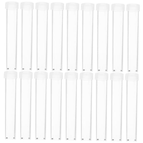 FUNOMOCYA Scientific Test Tube Storage 25pcs Plastic Test Tube Secure Lid Sturdy and Easy to Store for Lab and Home Use