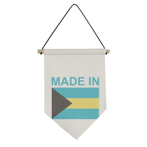 Drapeau en toile Bahamas de qualité premium bannière murale aux finitions soignées