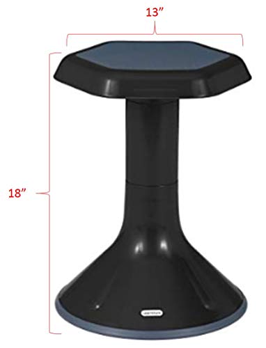 Image of Learniture Backless Active Learning Stool for Office Desks and Classrooms, Active Learning Wobble Chair with Rocking Motion, 18 inchH, Blue