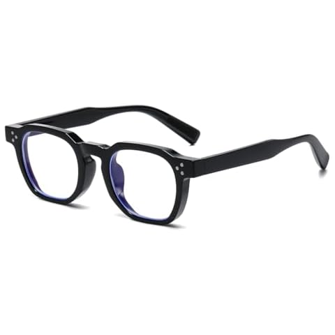 Gleyemor Blue Light Glasses for Men Women, Vintage Mens Clear Glasses Frame Womens Computer Glasses (Black) Cover