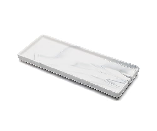 VSUINGO 9.2" Porcelain Small Bathroom Narrow Tray - Gray