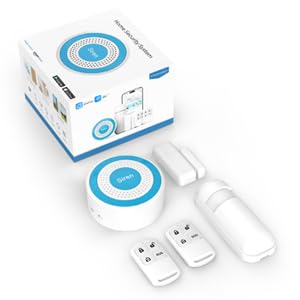 PGST 5 Kit Allarme Casa Senza Fili da PezziInclude Sensori Porta e Finestra, Rilevatore di Movimento, Telecomandi, Allarme Tramite App Mobile, Senza Abbonamento, Compatibile con Alexa/Google