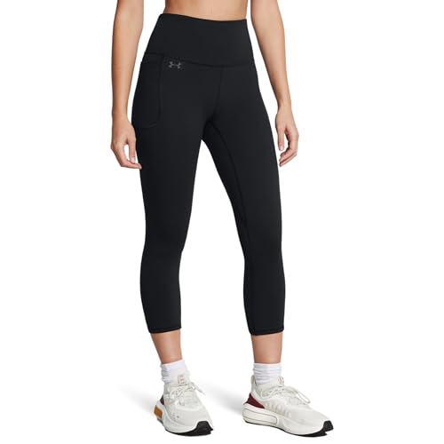 Under Armour Womens Motion Capri, (002) Black / / Jet Gray, Medium